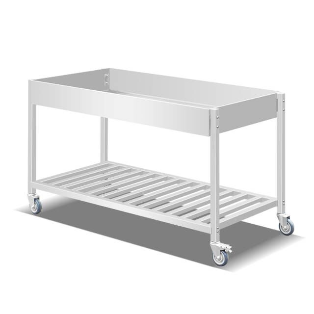 Heavy Equipment Kitchen - Carrello Portaoggetti in Acciaio Inox per