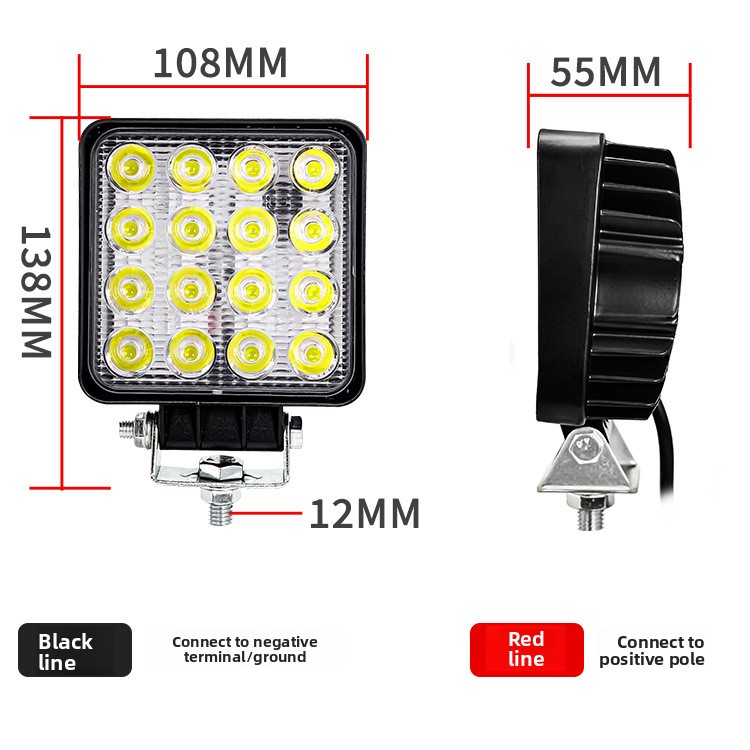Faro da Lavoro LED 48W 16LED 4 - Heavy Equipment Forklift recensione e prezzo
